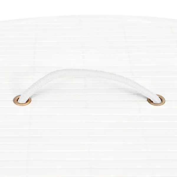 Tvättillbehör-vidaXL Hörntvättkorg Bambu 60 L white