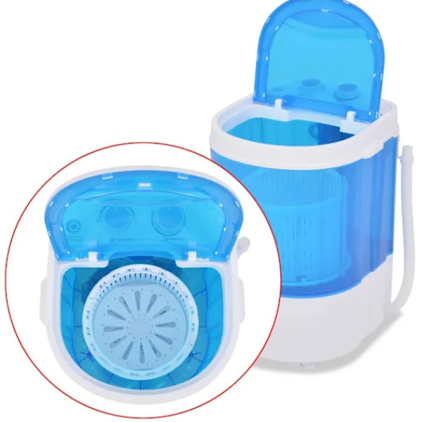 vidaXL Tvättmaskiner-Minitvättmaskin med enkel trumma 2,6 kg