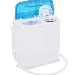 vidaXL Tvättmaskiner-Minitvättmaskin med dubbla trummor 5,6 kg