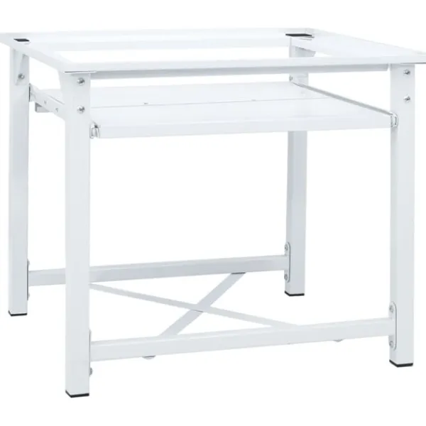 vidaXL Tvättillbehör-Piedestal för tvättmaskin med utdragbar hylla vit