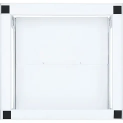 vidaXL Tvättillbehör-Piedestal för tvättmaskin med utdragbar hylla vit