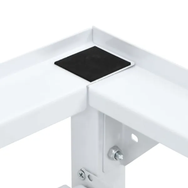 vidaXL Tvättillbehör-Piedestal för tvättmaskin med utdragbar hylla vit