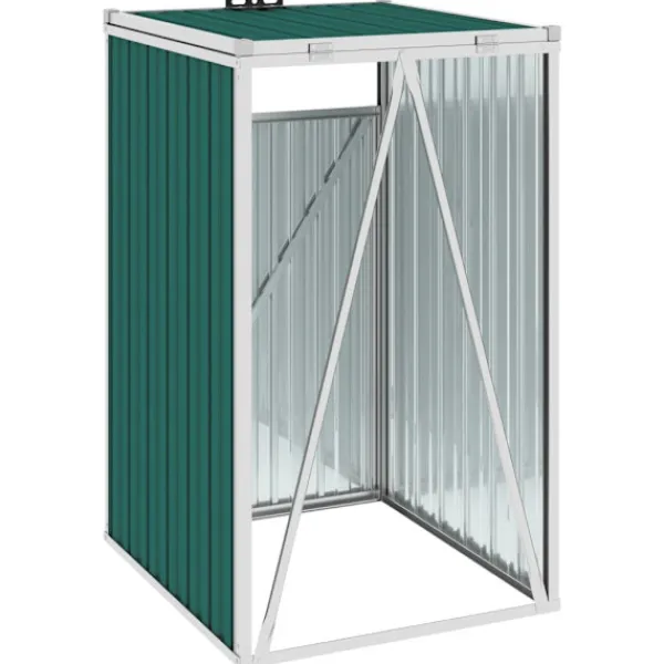 vidaXL Soptunnor-Skjul till sopkärl 72x81x121 cm stål