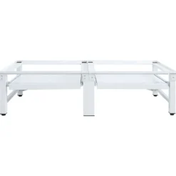 vidaXL Tvättmaskiner-Sockel för tvättmaskin med utdragbar hylla vit