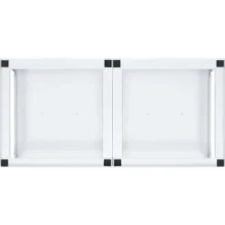 vidaXL Tvättmaskiner-Sockel för tvättmaskin med utdragbar hylla vit