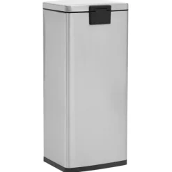 vidaXL Soptunnor-Soptunna med pedal anti-fingeravtryck 30L rostfritt stål