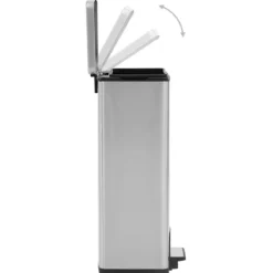 vidaXL Soptunnor-Soptunna med pedal anti-fingeravtryck 30L rostfritt stål