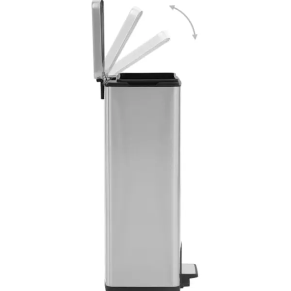 vidaXL Soptunnor-Soptunna med pedal anti-fingeravtryck 30L rostfritt stål