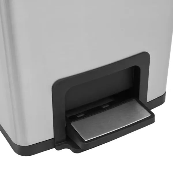 vidaXL Soptunnor-Soptunna med pedal anti-fingeravtryck 30L rostfritt stål