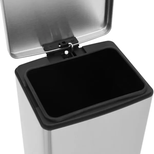 vidaXL Soptunnor-Soptunna med pedal anti-fingeravtryck 30L rostfritt stål