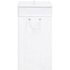 vidaXL Tvättillbehör-Tvättkorg bambu med 2 sektioner 100 L