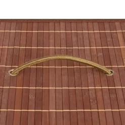 vidaXL Tvättillbehör-Tvättkorg bambu med 2 sektioner 100 L