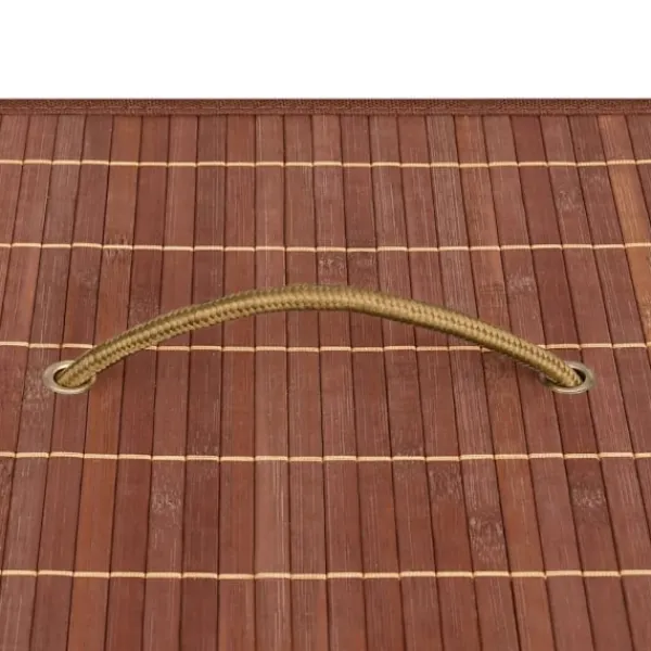 vidaXL Tvättillbehör-Tvättkorg bambu med 2 sektioner 100 L