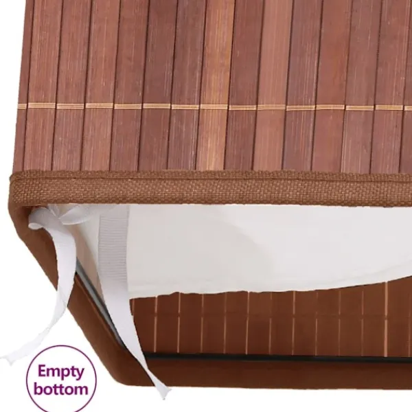 vidaXL Tvättillbehör-Tvättkorg bambu med 2 sektioner 100 L