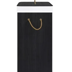 vidaXL Tvättillbehör-Tvättkorg bambu med 2 sektioner 72 L