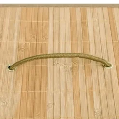 vidaXL Tvättillbehör-Tvättkorg bambu med 2 sektioner 72 L