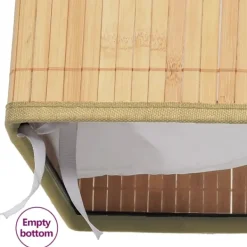 vidaXL Tvättillbehör-Tvättkorg bambu med 2 sektioner 72 L