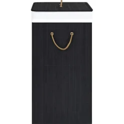 vidaXL Tvättillbehör-Tvättkorg bambu med 1 sektion 83 L