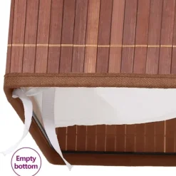 vidaXL Tvättillbehör-Tvättkorg bambu med 2 sektioner 72 L