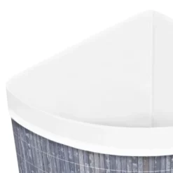 vidaXL Tvättillbehör-Tvättkorg för hörn bambu 60 L