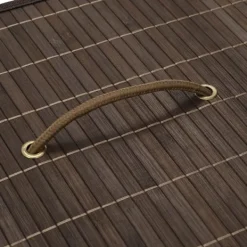 vidaXL Tvättillbehör-Tvättkorg i bambu rektangulär mörk