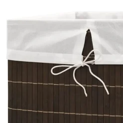 vidaXL Tvättillbehör-Tvättkorg i bambu rektangulär