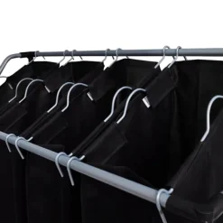 vidaXL Tvättillbehör-Tvättsorterare med 4 påsar grå