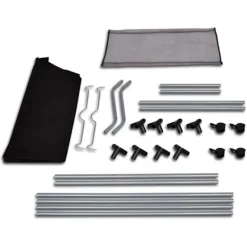 vidaXL Tvättillbehör-Tvättsorterare med 4 påsar grå