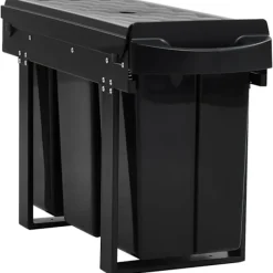 vidaXL Soptunnor-Utdragbar sophink mjuk stängning 36 L