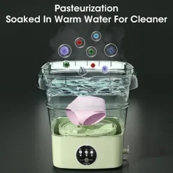 Tvättmaskiner-Vikbar tvätt maskin hink för kläder strumpor underkläder rengöring tvättmaskin portabel