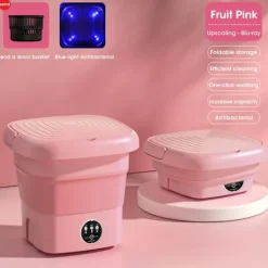 Tvättmaskiner-Vikbar tvätt maskin hink för kläder strumpor underkläder rengöring tvättmaskin portabel