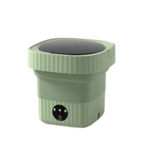 Tvättmaskiner-Vikbar Tvättmaskin, 3 Rengöringslägen, 6L Kapacitet Liten Handtvättmaskin med Torktumlare för Resor, Husbil, Sovsalar