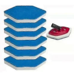 Städmoppar-Vileda Bathroom Magic Borstmopp Ersättningshuvud BAD MAGIC Svamp Skurdyna 5 Stycken