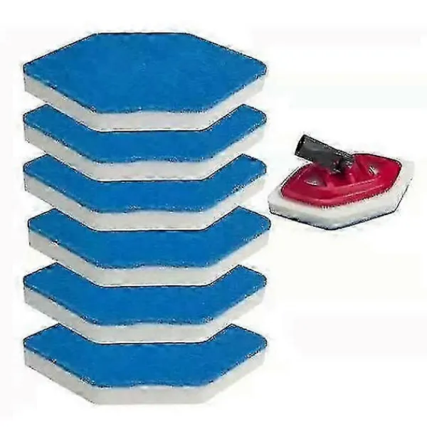 Städmoppar-Vileda Bathroom Magic Borstmopp Ersättningshuvud BAD MAGIC Svamp Skurdyna 5 Stycken