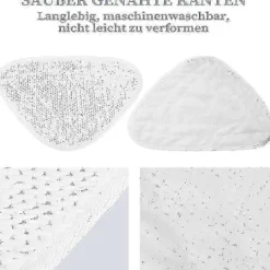 Städmoppar-Vileda Ångmopp 6-pack Ersättningsöverdrag Kompatibla med Effektiv Rengöring