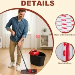 Städmoppar-Vileda Ultramax XL Mopp Refill 5-pack Mikrofiber Golvrengöringsdynor Kompatibla med Vileda