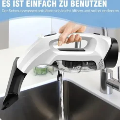 Fönsterrengöring-Vindrutetorkare - fönsterputsare - fönsterskrapa - fönsterrengörare - sladdlös fönstertvätt - vattentank, spray med