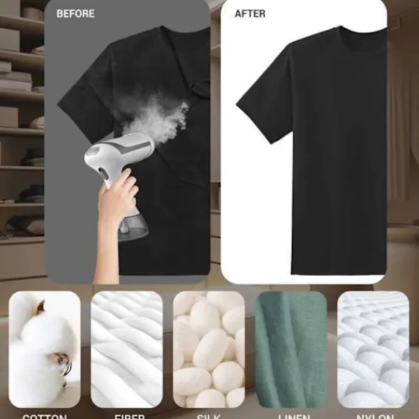 Generic Strykjärn-(Vit) Handhållen Klädångare, 1500W 300ML 130 Grader Vertikal Klädångare för Hemresor, Snabb Uppvärmning, Vit