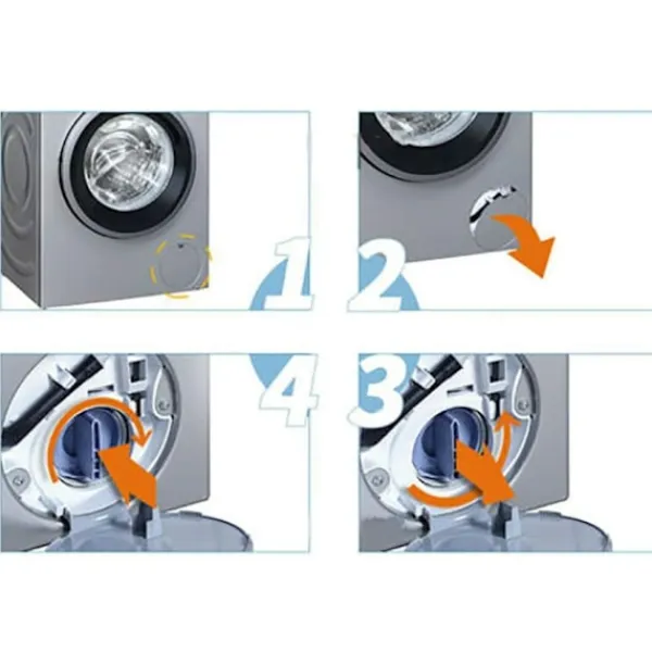 Tvättmaskiner-Vit lämplig för Siemens Bosch 1095 1065 WD7205 trumma tvättmaskin avloppspump avloppsplugg lock blockerad