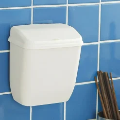 Soptunnor-Vit väggmonterad papperskorg för hushållsbruk, grossist, väggmonterad