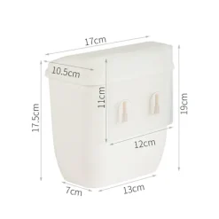 Soptunnor-Vit väggmonterad papperskorg för hushållsbruk, grossist, väggmonterad han_OF