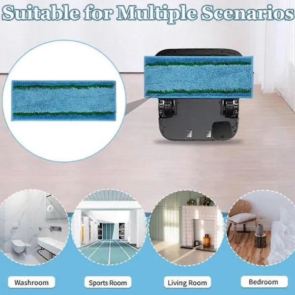 Städmoppar-Våta moppdukar för M6-serien (6110) (6012) (6112) (6113) Ultimat robotmopp Tillbehör Delar 3 st