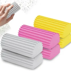 Svampar & Dukar-Våtrengöringssvamp, återanvändbar rengöringssvamp, ren och våt antidamm-svamp för rengöring av golvlister, luftventiler, takfläkt