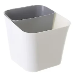Soptunnor-Våtsorterings- och torrsorteringsbehållare för avfall, dubbla användningsområden, soptunna, papperskorg, plastbehållare för skräp (grå)