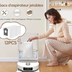 VUSZR Dammsugare & Tillbehör-12 PCS Dammsugarpåse för Dreame L10s Ultra Gen 2 / L10s Pro Ultra Heat / X30 L40 Ultra / X BORSTE OCH TILLBEHÖR TILL DAMMSUGARE