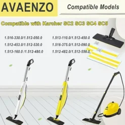 VUSZR Städmoppar-Set Golvmunstycke Kompatibelt med Kärcher Easyfix SC2 SC3 SC4 SC5 ångtvätt, 1 BRTTSD och TILLBEHÖR TILL DAMMSUGARE
