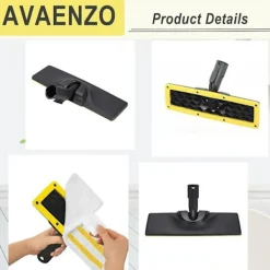 VUSZR Städmoppar-Set Golvmunstycke Kompatibelt med Kärcher Easyfix SC2 SC3 SC4 SC5 ångtvätt, 1 BRTTSD och TILLBEHÖR TILL DAMMSUGARE