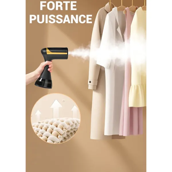 CL Ångtvättar-1500W Handhållen Ångare - Kraftfull Ånga på 20 Sekunder - 300ml Tank - Portabel och Resevänlig