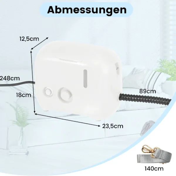 Northix Ångtvättar-1500W handhållen ångtvätt, 3 bars tryck, 1L tank