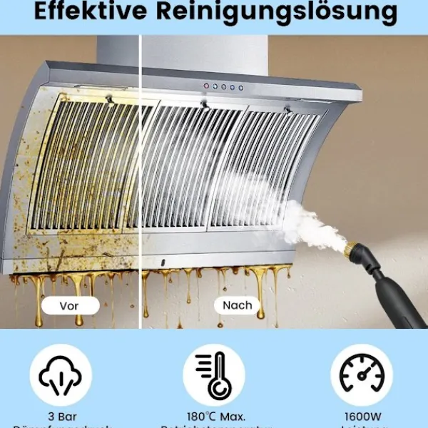 Northix Ångtvättar-1500W handhållen ångtvätt, 3 bars tryck, 1L tank